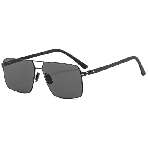 Stilvolle polarisierte Sonnenbrille aus Nylon für Herren und Damen mit schraubenloser einteiliger Konstruktion für Outdoor-Reisen, Straßenfotografie und Autofahren mit UV-Schutz,C2,150*145*44mm von SETNGB