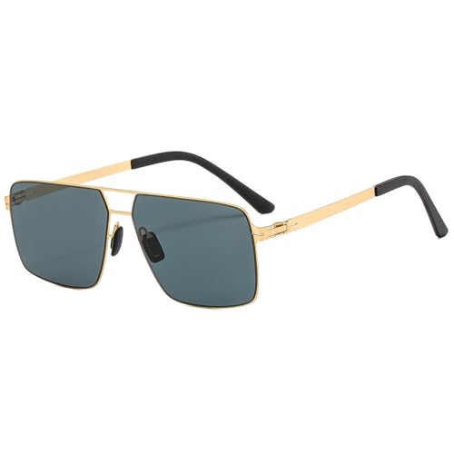 Stilvolle polarisierte Sonnenbrille aus Nylon für Herren und Damen mit schraubenloser einteiliger Konstruktion für Outdoor-Reisen, Straßenfotografie und Autofahren mit UV-Schutz,C4,150*145*44mm von SETNGB