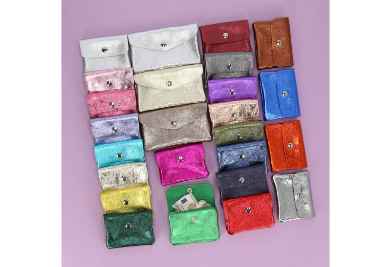 SEVA Mini Geldbörse Mini Geldbörse Kleines Mittelgroßes Portemonnaie Echtleder von SEVA