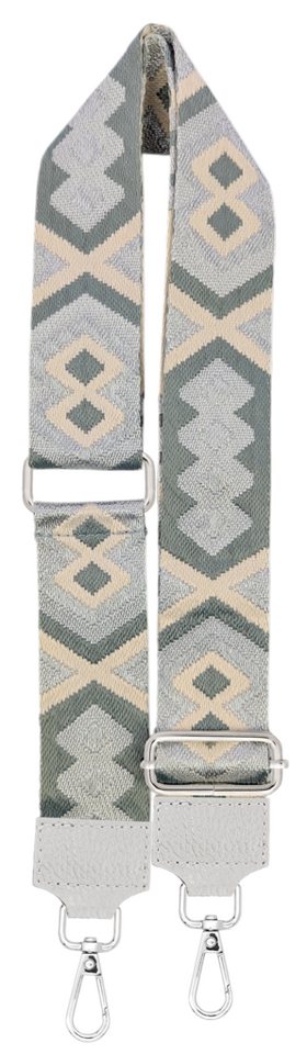 SEVA Schulterriemen Taschengurt,Verstellbarer Taschenriemen,5cm Breiter Schultergurt (Riemen für Tasche, Karabiner in silberner Farbe) Taschengurte zum wechseln, Trageriemen, Made in Italy von SEVA