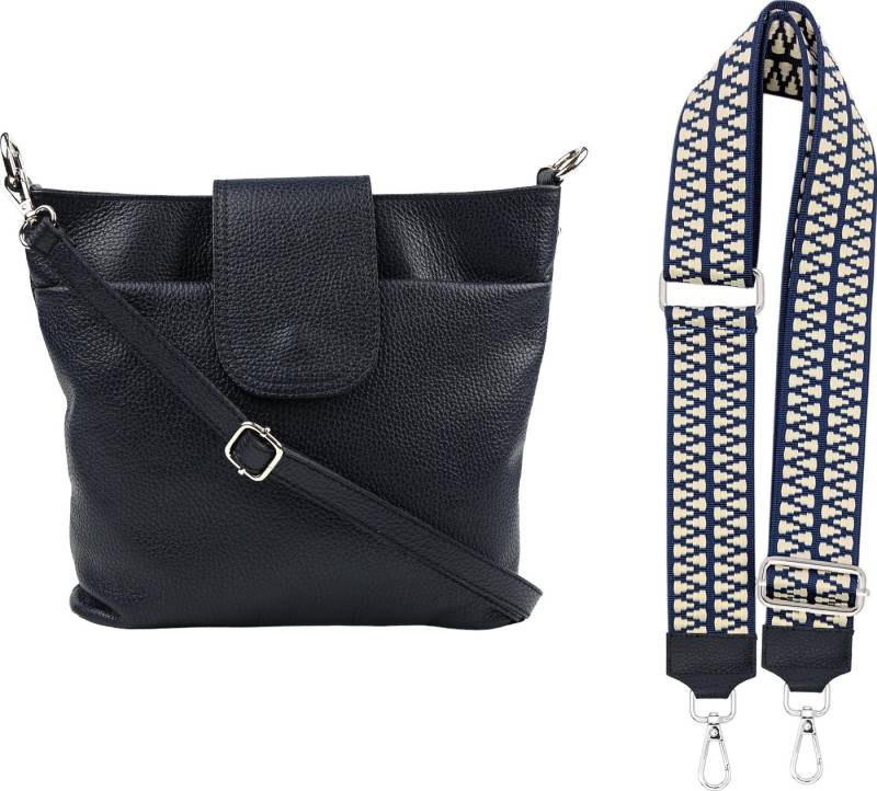 SEVA Schultertasche Umhängetasche Damen Echtleder mit Verstellbar Abnehmbar Breiter Gurt (5 Innenfächer, 2 Außenfächer, Vielen Farben), Crossbody Tasche, vielen verschiedenen Farben, Made in Italy von SEVA