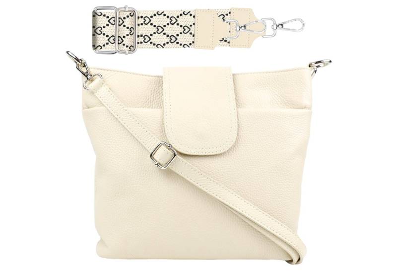 SEVA Schultertasche Umhängetasche Damen Echtleder mit Verstellbar Abnehmbar Breiter Gurt (5 Innenfächer, 2 Außenfächer, Vielen Farben), Crossbody Tasche, vielen verschiedenen Farben, Made in Italy von SEVA