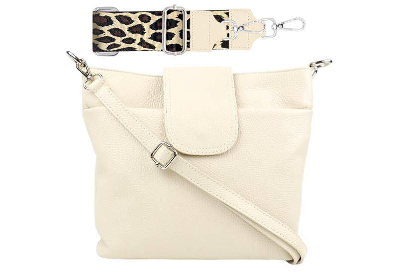 SEVA Schultertasche Umhängetasche Damen Echtleder mit Verstellbar Abnehmbar Breiter Gurt (5 Innenfächer, 2 Außenfächer, Vielen Farben), Crossbody Tasche, vielen verschiedenen Farben, Made in Italy von SEVA