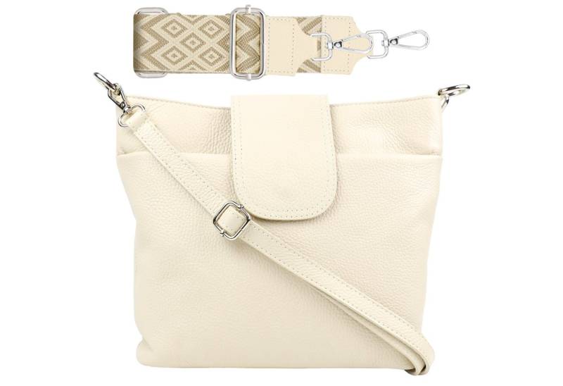 SEVA Schultertasche Umhängetasche Damen Echtleder mit Verstellbar Abnehmbar Breiter Gurt (5 Innenfächer, 2 Außenfächer, Vielen Farben), Crossbody Tasche, vielen verschiedenen Farben, Made in Italy von SEVA