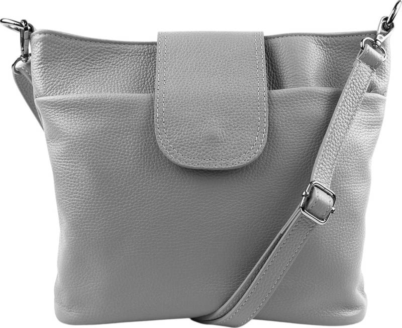 SEVA Schultertasche Umhängetasche Damen Echtleder mit Verstellbar Abnehmbar Breiter Gurt (5 Innenfächer, 2 Außenfächer, Vielen Farben), Crossbody Tasche, vielen verschiedenen Farben, Made in Italy von SEVA