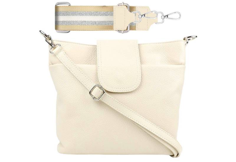 SEVA Schultertasche Umhängetasche Damen Echtleder mit Verstellbar Abnehmbar Breiter Gurt (5 Innenfächer, 2 Außenfächer, Vielen Farben), Crossbody Tasche, vielen verschiedenen Farben, Made in Italy von SEVA