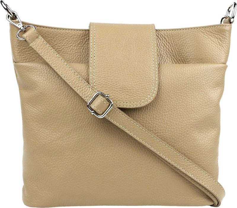 SEVA Schultertasche Umhängetasche Damen Echtleder mit Verstellbar Abnehmbar Breiter Gurt (5 Innenfächer, 2 Außenfächer, Vielen Farben), Crossbody Tasche, vielen verschiedenen Farben, Made in Italy von SEVA