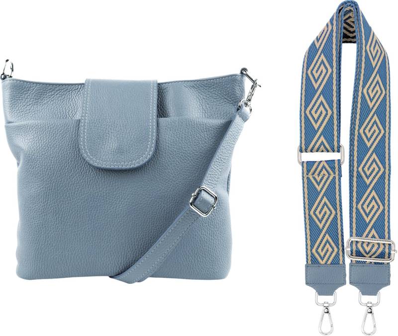 SEVA Schultertasche Umhängetasche Damen Echtleder mit Verstellbar Abnehmbar Breiter Gurt (5 Innenfächer, 2 Außenfächer, Vielen Farben), Crossbody Tasche, vielen verschiedenen Farben, Made in Italy von SEVA