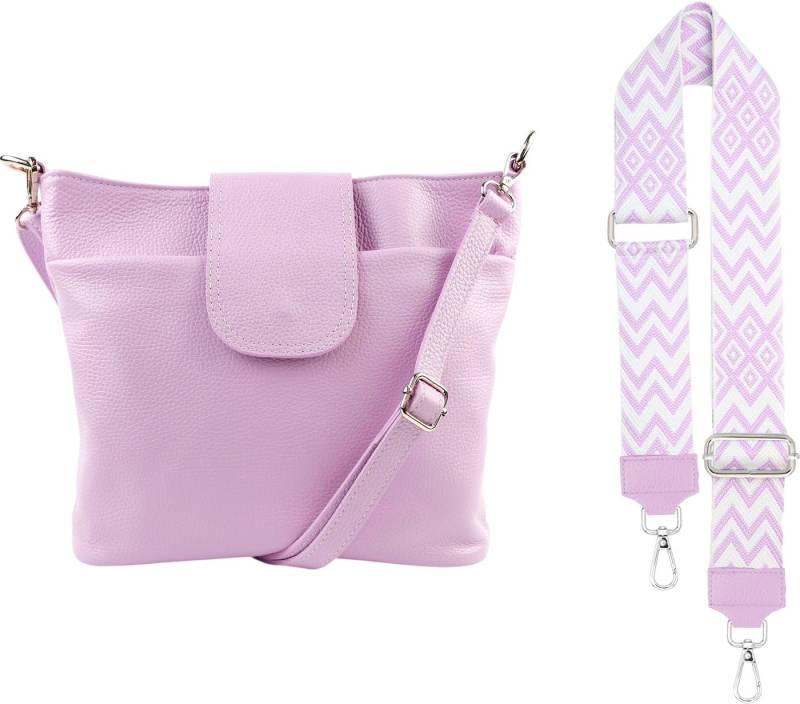 SEVA Schultertasche Umhängetasche Damen Echtleder mit Verstellbar Abnehmbar Breiter Gurt (5 Innenfächer, 2 Außenfächer, Vielen Farben), Crossbody Tasche, vielen verschiedenen Farben, Made in Italy von SEVA