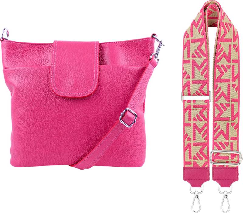 SEVA Schultertasche Umhängetasche Damen Echtleder mit Verstellbar Abnehmbar Breiter Gurt (5 Innenfächer, 2 Außenfächer, Vielen Farben), Crossbody Tasche, vielen verschiedenen Farben, Made in Italy von SEVA