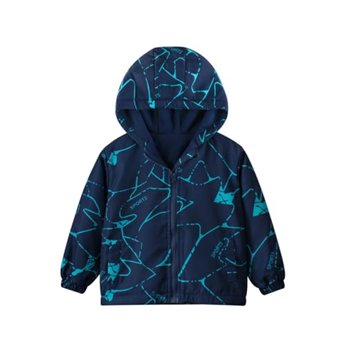 SEVEN BB Regenmantel Kinder Wasserdicht Softshelljacke Jungen Vintage Sternenklarer Regenjacke Outdoor Sport Travel Wandern Trekking Winter Skijacke Schneejacke 11-12 Jahre, Navy von SEVEN BB