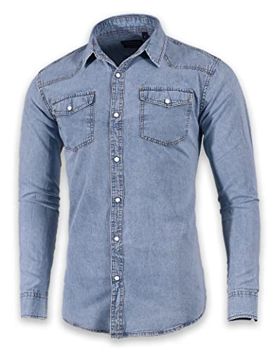 SEVEN EAGLE Herren Amz01 Hemd mit Button-Down-Kragen, himmelblau, 3XL von SEVEN EAGLE