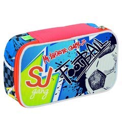 SJ Gang Quick Case, Federmäppchen, Mäppchen, mehrfarbig, Federtasche für Schreibwaren, Etui mit Stiften, Kugelschreiber, & mehr, Mädchen & Jungen, Schule - Grundschule, Fußball Fans von SJ Gang