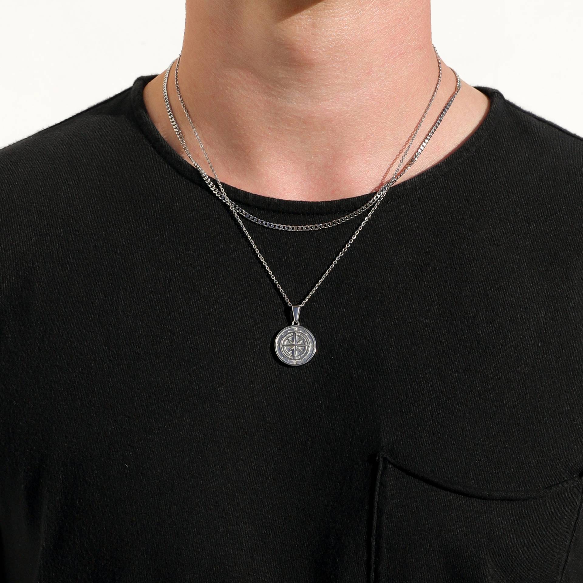 Silber Kompass Nordstern Anhänger Kette Herren Halskette Anker Vintage Für Männer Geschenk Mann Ihn Silber Kompass Nordstern Anhänger Kette Herren Halskette Anker Vintage Für Männer Geschenk Mann Ihn von SEVEN94