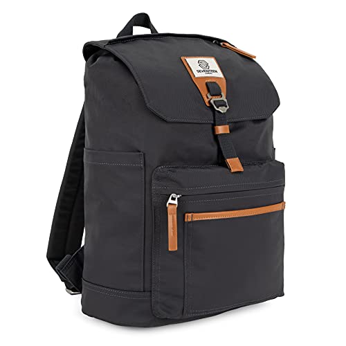SEVENTEEN LONDON – 16L Laptop-Rucksack für Damen 15 Zoll Mädchen Jungen Schulrucksack Wasserabweisendes Nylon Gefalteten Kordelzug Rucksack in dunkelgrau für Universität/Reisen/Herren – 'Fulham' SEVENTEEN LONDON – 16L Laptop-Rucksack für Damen 15 Zoll Mädchen Jungen Schulrucksack Wasserabweisendes Nylon Gefalteten Kordelzug Rucksack in dunkelgrau für Universität/Reisen/Herren – 'Fulham' von SEVENTEEN LONDON