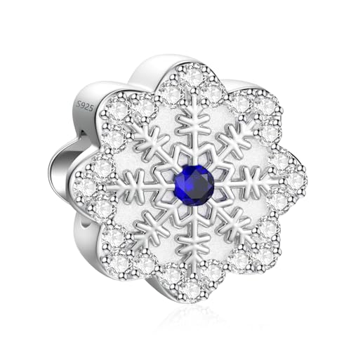 Schneeflocken Charms Weihnachts Charms für Pandora Charms aus 925er Sterlingsilber von SEVENWELL