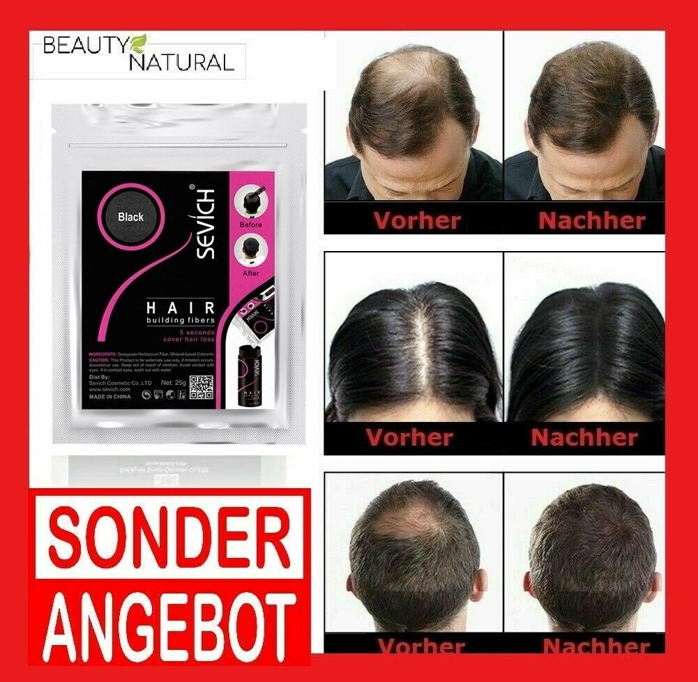 SEVICH Haarpuder Premium Streuhaar Schütthaare Haarverdichter Fibers Haarauffüllpuder, 1-tlg., Natürlich aussehende Haarfasern für volles Haar in Sekunden von SEVICH