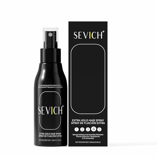 SEVICH Haarspray for Hair Fiber -Strong Hold Feuchtigkeitsbeständiges Haarspray Für Männer Und Frauen, Leichte Textur Und Formgebender Effekt, Erfrischend Und Nicht Klebrig, 100 Ml von SEVICH