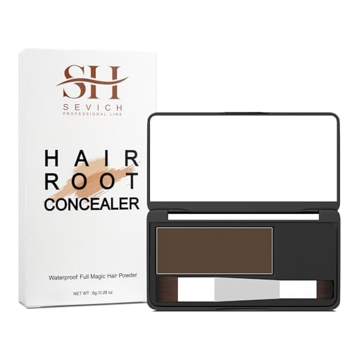 SEVICH Root Touch up, Hairline Powder with Brush, Instantly Conceals Hair Loss, Thinning Gray Hair Shadow Toppers for Women & Men, 48H Makeup Lasting, 8g Large Capacity Brown von SEVICH