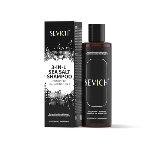 Sevich 3-in-1 Meersalz Shampoo, Conditioner & Body Wash Für Männer | Natürliche Tiefenreinigung & Feuchtigkeitspflege | 200ml Für Haar- & Hautpflege von SEVICH