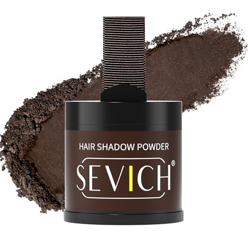 Sevich Ansatzpuder 10g, Kaschiert Sofort Haarausfall, Haarschattenauffüller Für Frauen & Männer, Dünner Werdendes Graues Haar, 48h Makeup-Haltbarkeit, 1 Box = 2.5 Boxen, Dunkelbraun von SEVICH