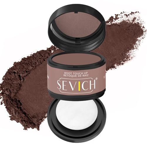 Sevich Ansatzpuder - Haarpuder Männer und für Frauen wasserfesten Haar Concealer zur Haarverdichtung Wurzeln für dünner werdendes Haar, 4g Auburn von SEVICH
