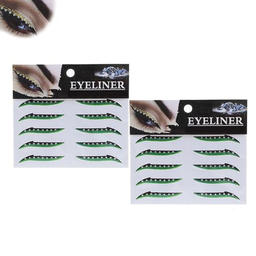 Crystal Crease Eyeliner-Aufkleber Bling, Kristall-Eyeliner-Aufkleber, wiederverwendbare Eyeliner- und Wimpernaufkleber, Augenaufkleber-Make-up, Aufkleber, buntes Augenlidband für Party (C) von SEVSO