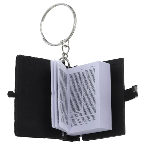 SEWACC 10 Stück Mini-Bibel-Schlüsselanhänger Echter Bibel-Schlüsselanhänger Religiöser Jesus-Schlüsselanhänger Kleiner Heiliger Bibel-Anhänger Buch-Schlüsselanhänger Für Taufe von SEWACC