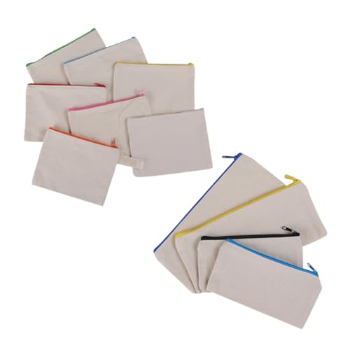 SEWACC 10 Stück Teiliges Baumwoll Canvas Zipper Federmäppchen Große Kapazität Waschbar Leichter Stift und Kosmetikbeutel Reißverschluss Taschen für Schule Reisen Zuhause Zufällige Farbe SEWACC 10 Stück Teiliges Baumwoll Canvas Zipper Federmäppchen Große Kapazität Waschbar Leichter Stift und Kosmetikbeutel Reißverschluss Taschen für Schule Reisen Zuhause Zufällige Farbe von SEWACC