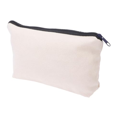 SEWACC 10 Stück Teiliges Canvas Federmäppchen mit Reißverschluss Beige Große Kapazität Langlebig Vielseitig für Schule und Büro als und Stifttasche Leicht und Tragbar von SEWACC
