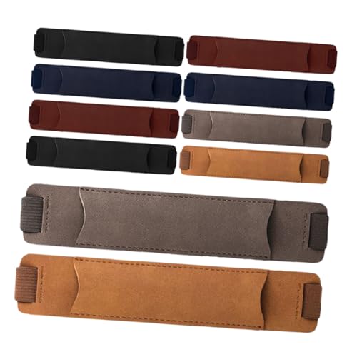 SEWACC 10 Stück Teiliges Elastisches PU Leder Stifteetui Verstellbarer Stifthalter mit Gummiband Schützende Federtasche für Füllfederhalter und Touchscreen Stifte Kompakt für Notizbücher von SEWACC