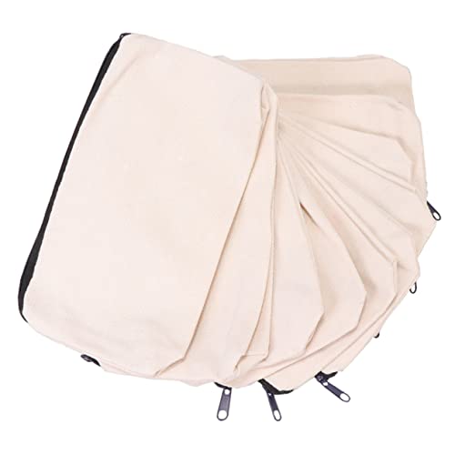 SEWACC 10 Stück Teiliges Leere Canvas Kosmetiktaschen mit Reißverschluss Kleine Multifunktionale Organizer für Stifte Reise Toilettenartikel und Schreibwaren Praktische Schmink und von SEWACC