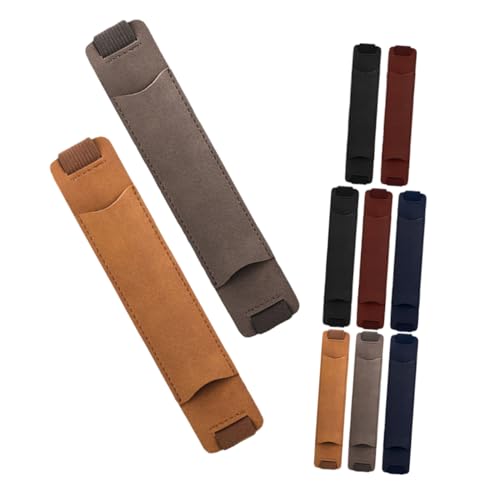 SEWACC 10 Stück Teiliges PU Leder Stifteetui mit Elastischem Band Vintage Stifthalter für Notizbücher und Planer Robustes Business Reise Zubehör Vielseitig für Füller und Stylus Edle von SEWACC