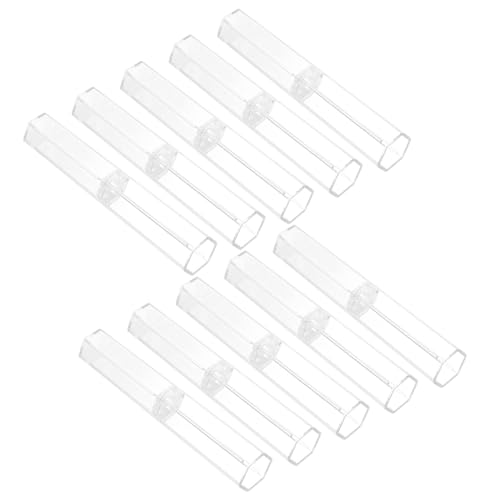 SEWACC 10 Stück Teiliges Transparente Stiftebox aus Langlebige Leichte Aufbewahrungsbox für Kugelschreiber und Schmuck Tragbar als Geschenkbox für Unterwegs von SEWACC