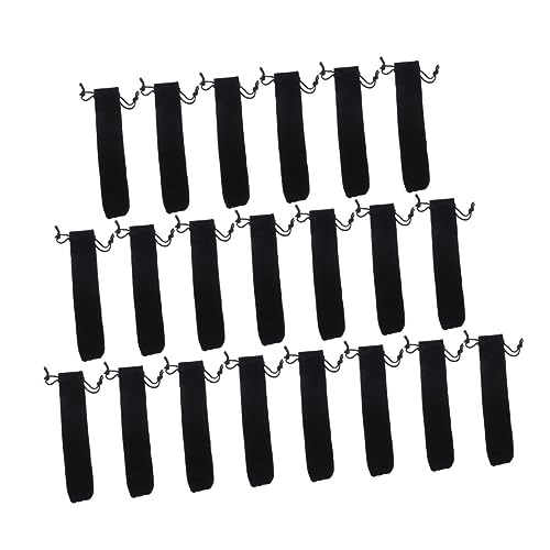 SEWACC 100 Stück Teiliges Samt Stifttaschen mit Kordelzug Leichte Langlebige Schreibwaren Aufbewahrungsbox Nützlicher Stifte Organizer für Schule und Büro Velvets Pen Pouches von SEWACC