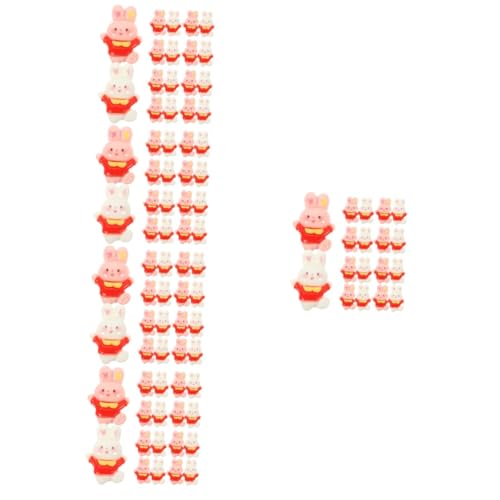 SEWACC 100stücke Resin Kaninchen Charms Für Handyhüllen Dekoration Haarschmuck Zubehör Bastelbedarf Für Und Kreative Projekte von SEWACC