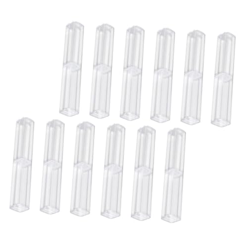 SEWACC 12 Stück Transparentes Rechteckiges Single Pen Case Praktisches Stabiles Federmäppchen für Schüler Teiliges Sicherer Kunststoff Handschonendes Design zur Aufbewahrung Schutz von von SEWACC