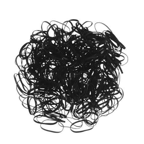 SEWACC 1500 Stück Teiliges Elastische Mini Gummiringe Schwarz Hautfreundliche Langlebige Haarbänder und Vielseitige Organizer für Frauen Mädchen Büro Camping Angeln und Alltag von SEWACC