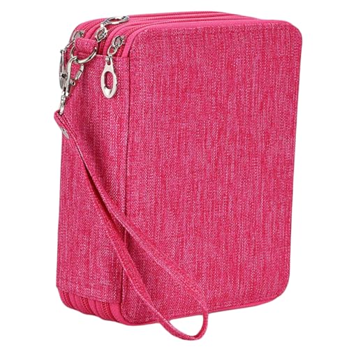SEWACC Federmäppchen Mit 78 Löchern Aus Oxford-Stoff Malstifttasche Schreibwarentasche Für Studenten Rosarot SEWACC Federmäppchen Mit 78 Löchern Aus Oxford-Stoff Malstifttasche Schreibwarentasche Für Studenten Rosarot von SEWACC