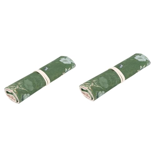 SEWACC 2stücke Retro Pen Pouch Praktischer Und Kompakter Federmäppchen Organizer Für Schule Geeignet Zur Aufbewahrung Von Schreibwaren Kosmetika Und Uhren Grün von SEWACC