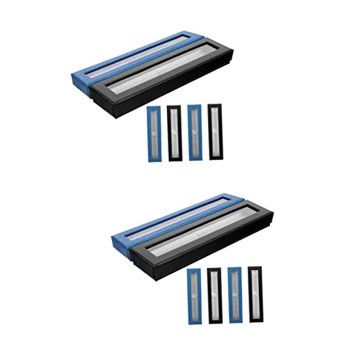 SEWACC 2 Sätze Stiftebox Aus Papier Mit Transparentem Fenster Verschleißfest Organizer Für Kugelschreiber Und Füllfederhalter Praktische Aufbewahrung Für Schule Büro Und 6 Stücke * 2 von SEWACC