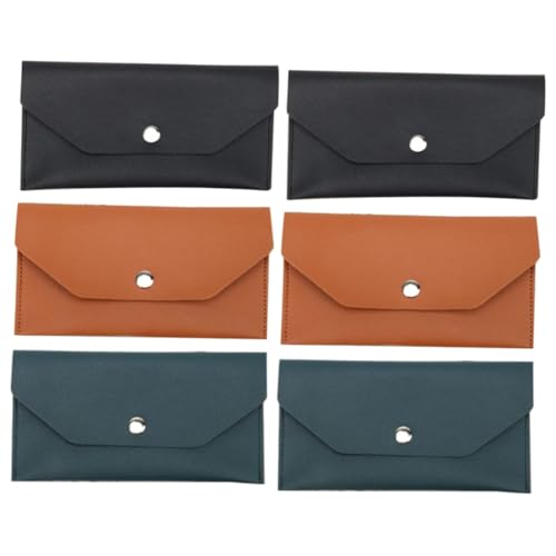 SEWACC 2 Sätze Teiliges Pu Geldbörse Multifunktionale Kartenaufbewahrungstasche Schwarz Braun Und Grün Stilvolle Brieftasche Für Kreditkarten Bargeld Und Kleingeld Tragbare 3 Stücke * 2 von SEWACC