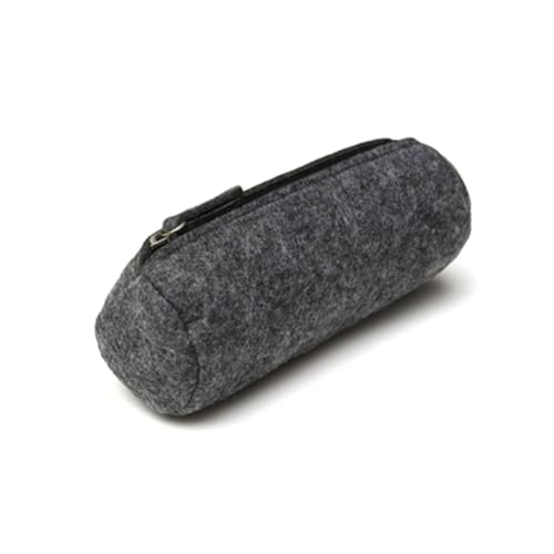 SEWACC 2 Stück Filz Federmäppchen Großes Fassungsvermögen Stifttasche Leichtes Aufbewahrungsetui für Stifte Kosmetik Handytasche Praktisch für Schule und Reise in Dunkelgrau von SEWACC