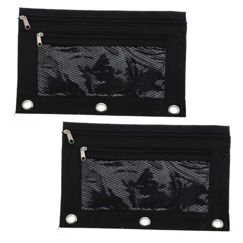 SEWACC 2 Stück Mäppchen briefpapier Set schreibwaren Set kugelschreiberhalter griffelmappe Oxford Dokumentenmappe Bleistiftbeutel mit Reißverschluss Schreibwarentaschen Black SEWACC 2 Stück Mäppchen briefpapier Set schreibwaren Set kugelschreiberhalter griffelmappe Oxford Dokumentenmappe Bleistiftbeutel mit Reißverschluss Schreibwarentaschen Black von SEWACC