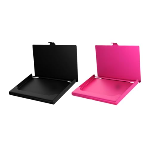 SEWACC 2 Stück Metall Visitenkartenetui Sublimationsfähig Leicht für DIY Personalisierung Aluminiumlegierung Business Card Holder mit Großer Kapazität in Schwarz SEWACC 2 Stück Metall Visitenkartenetui Sublimationsfähig Leicht für DIY Personalisierung Aluminiumlegierung Business Card Holder mit Großer Kapazität in Schwarz von SEWACC