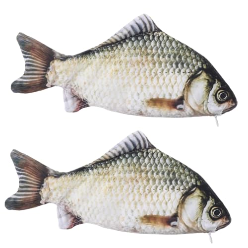 SEWACC 2 Stück Stifte-Aufbewahrungstasche in Fischform Spezielles Federmäppchen Kawaii-Design Große Kapazität Für Die Schule von SEWACC