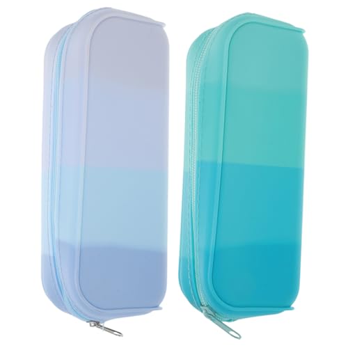 SEWACC 2stücke Federmäppchen Fächer Silikon Stifte Tasche Für Mädchen Ästhetisch Süß Kleines Federmäppchen Zum Aufbewahren Von Schreibwaren von SEWACC