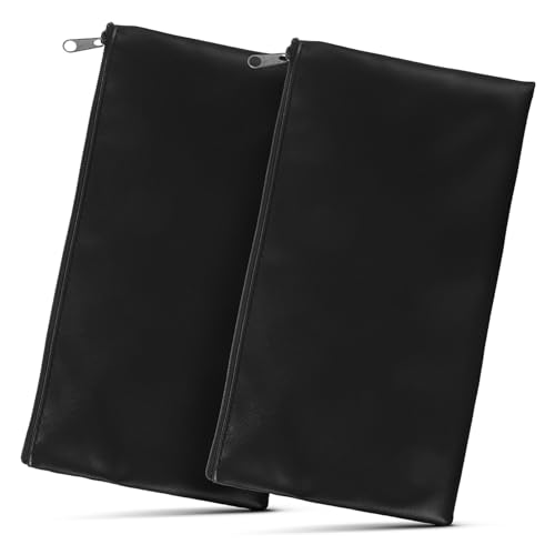 SEWACC 2 Stück Teiliges PU Leder Geldbeutel mit Reißverschluss Praktische Banktaschen für Bargeld Münzen Scheine und Dokumente Vielseitig Einsetzbar für Reisen und Alltag Langlebig und von SEWACC