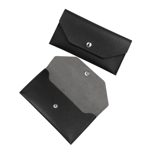 SEWACC 2 Stück Teiliges Schlankes Budget-Umschlag-Portemonnaie aus Wiederverwendbarem Pu-Leder Vintage Geldbeutel mit Separaten Fächern für Bargeld und Belege Praktisches Reise von SEWACC