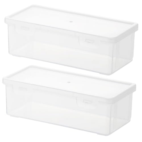 SEWACC 2 Stück Transparente Federmäppchen Leichtes Stabiles Stifte und Schreibwaren Aufbewahrungsbox für Schüler und und Vielseitig für Stifte Marker Schlüssel und Kleinteile von SEWACC